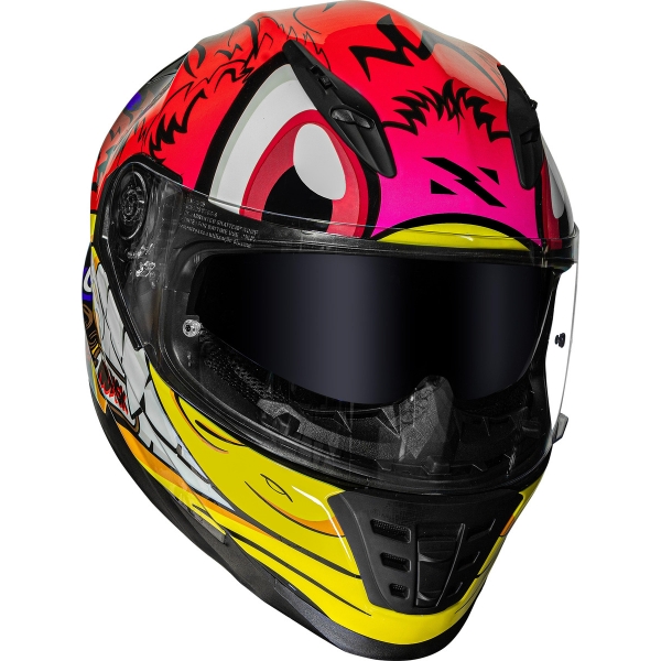 Capacete Moto Fechado Norisk Ff302 Soul Loko Pica Pau Masculino Feminino C/ Óculos Interno C/ Selo Inmetro