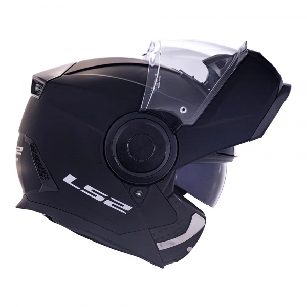 Capacete Moto Articulado Robocop LS2 FF902 Scope Monocolor Preto Fosco Escamoteável C/ Óculos - Preto Fosco