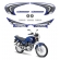 Kit Adesivos Faixas Moto Yamaha Ybr 125 Azul 2008 Jogo Adesivo Modelo Original Jotaesse