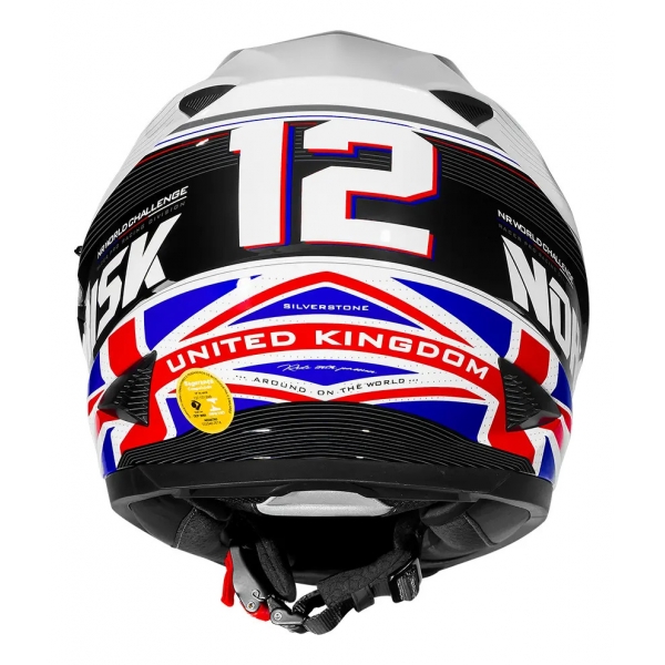 Capacete Moto Norisk Ff302 Soul Grand Prix Bandeira Inglaterra Reino Unido C/ Óculos C/ Selo Inmetro