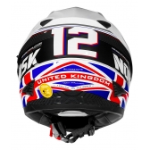 Capacete Moto Norisk Ff302 Soul Grand Prix Bandeira Inglaterra Reino Unido C/ Óculos C/ Selo Inmetro