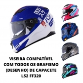 Viseira Cristal Capacete Ls2 Ff800 Storm Ff320 Stream Ff353 Rapid Ff810 Vigo Anti Risco Original - Cristal Transparente