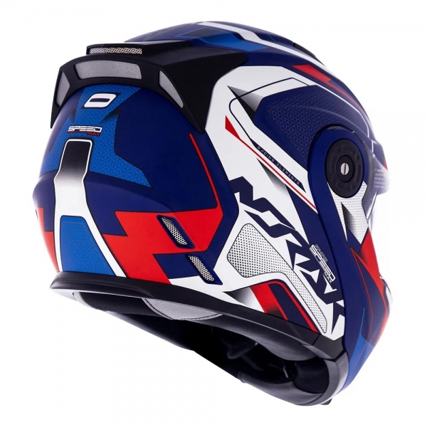 Capacete Moto Robocop Escamoteável Norisk Route FF345 Speedmax Articulado C/ Óculos E Selo Inmetro - Azul Branco Fosco