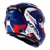 Capacete Moto Robocop Escamoteável Norisk Route FF345 Speedmax Articulado C/ Óculos E Selo Inmetro - Azul Branco Fosco