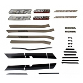 Kit Adesivos Faixa Cbr 450 89 90 Grafite Prata Jogo Adesivo