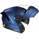 Capacete Moto Robocop Escamoteável Norisk Force 2 Blue Azul Fosco Articulado C/ Óculos E Selo Inmetro