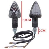 Par De Pisca Mini Seta Moto Scud Runner Esportivo Preto Carbono Com Lente Cristal + Fumê - Par