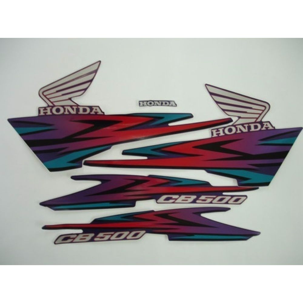 Kit Adesivos Faixas Honda Cb 500 Roxa 1999 Jogo Adesivo