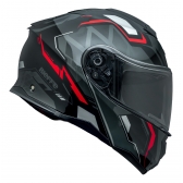 Capacete Moto Robocop Bieffe Premium B- Dynamic Attractie Vermelho Escamoteavel C/ Óculos Lançamento