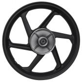 Roda Liga Leve Magnésio Moto Biz 125 Ks/Es 2006 em Diante / Biz 100 2012/15 6 Palitos Preta - Scud