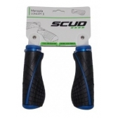 Par De Manopla Punho Moto Concept 2 Ergonômica Anatômica Descanso P/ Mão Scud Preto / Azul - Azul