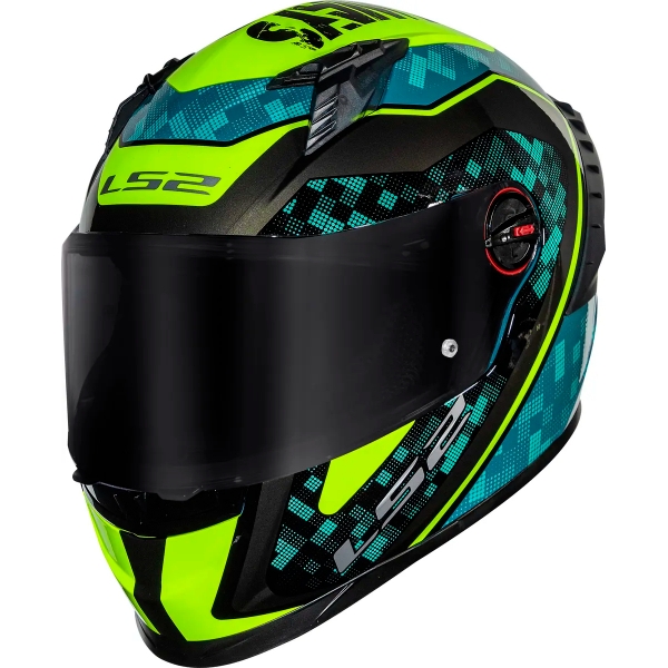 Capacete Moto LS2 FF358 Pro Classsic Striker Azul C/ Spoiler Masculino Feminino Lançamento