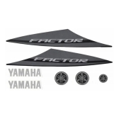 Kit Adesivos Faixas Moto YBR 125 Factor 2014 Preta Jogo Adesivo Jotaesse