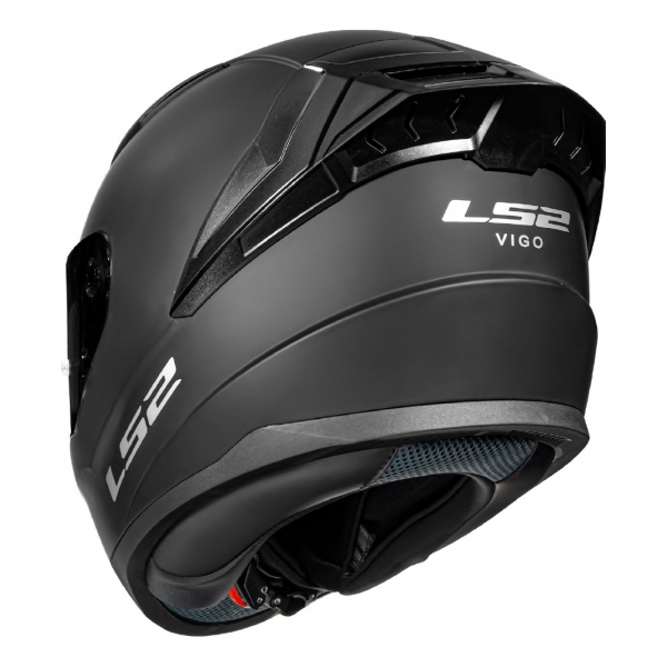 Capacete Moto LS2 FF810 Vigo Monocolor Preto Fosco Verde Militar Branco C/ Spoiler Masculino Feminino Lançamento - Preto Fosco