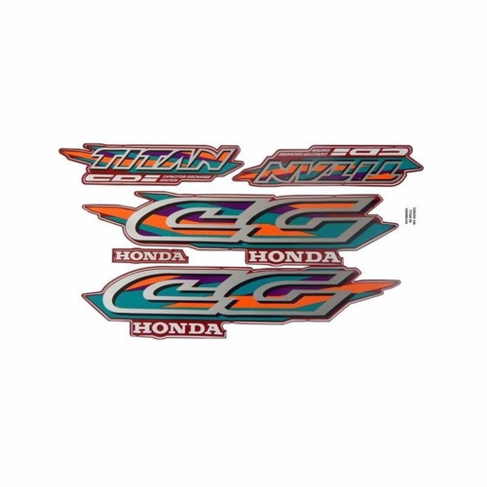 Kit Adesivos Faixa Cg 125 Titan 1998 Vermelha Jogo Adesivo