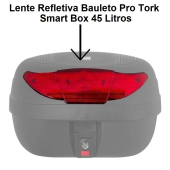 Lente Refletiva Para Bau Bauleto Pro Tork Smart Box 45 Litros Vermelha
