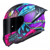 Capacete Moto LS2 FF810 Vigo Drillox Roxo Rosa Fosco C/ Spoiler Masculino Feminino Lançamento