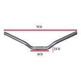 Guidão Guidom Moto Yamaha Mt03 2015 2016 2017 2018 2019 2020 C/ Rosca Para Peso Prata Fortuna