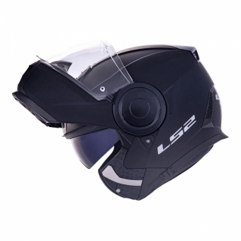 Capacete Moto Articulado Robocop LS2 FF902 Scope Monocolor Preto Fosco Escamoteável C/ Óculos