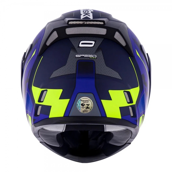 Capacete Moto Robocop Escamoteável Norisk Route FF345 Speedmax Articulado C/ Óculos E Selo Inmetro - Azul Amarelo Fosco