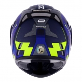 Capacete Moto Robocop Escamoteável Norisk Route FF345 Speedmax Articulado C/ Óculos E Selo Inmetro - Azul Amarelo Fosco