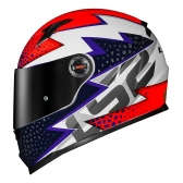 Capacete Moto Esportivo Fechado Ls2 Ff358 Classic Speedy Branco Roxo Laranja C/ Selo Inmetro