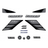 Kit Adesivos Faixas Moto Fazer 250 Fz 2022Jogo Adesivo Mod Original Jotaesse - Preta