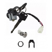 Kit Chave Contato Miolo Ignição Moto Biz 125 2006 2007 2008 Jogo C/ Trava Banco