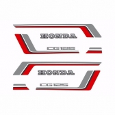 Kit Adesivos Faixa Cg 125 1983 1984 Branca Jogo Adesivo