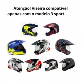 Viseira Iridium Colorida Camaleão Capacete Bieffe 3 Sport V3 Cross Original - Camaleão