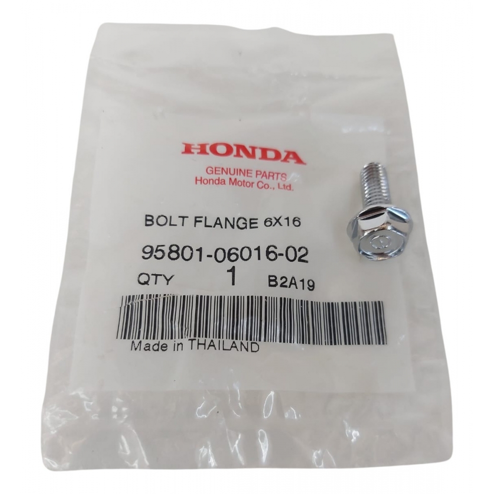 Par De Parafuso Flange 6x16 Protetor Escape Pcx 150 2014 2015 Original Honda - Preto