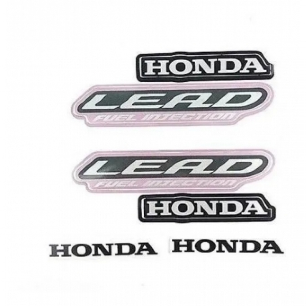 Kit Adesivos Faixas Honda Lead 110 2011 Jogo Adesivo Moto - Rosa