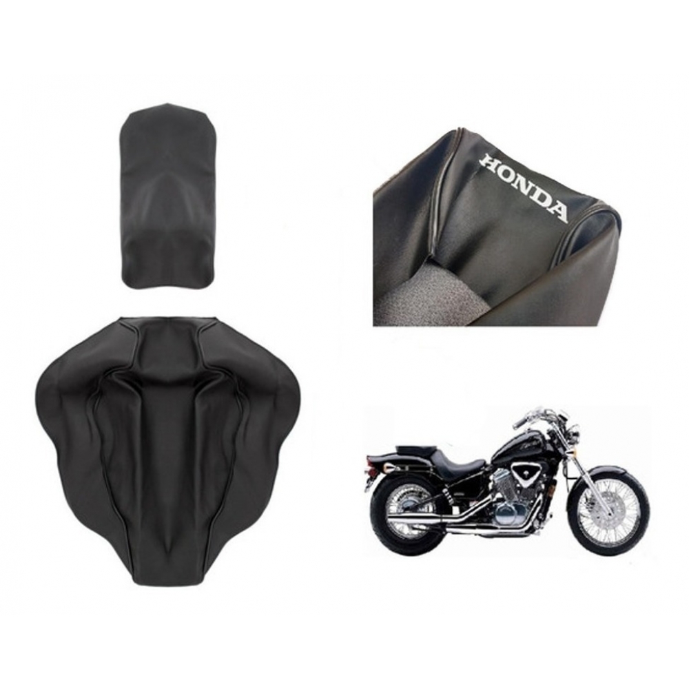 Capa Banco Moto Shadow Vt 600 Vlx600 Mod Original C/ Escrita Honda - Preto