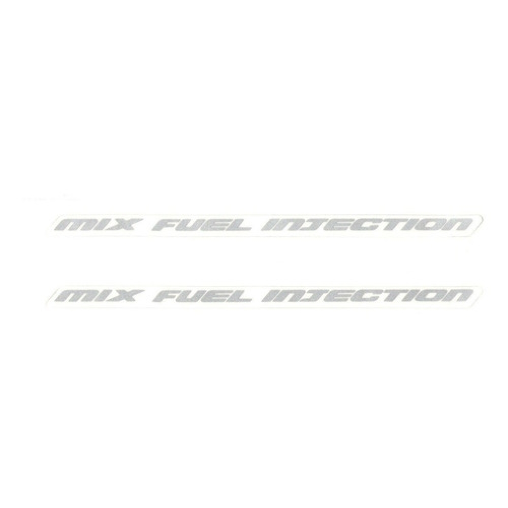 Par Adesivo Adesivos Faixa Mix Fuel Injection Cinza Prata