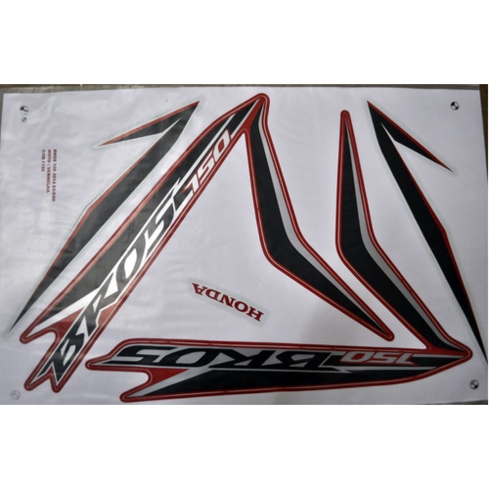 Kit Adesivos Moto Bros 150 Es Esd 2014 Vermelha Jogo Adesivo
