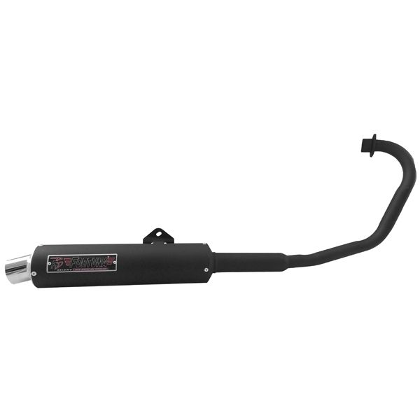 Escapamento Escape Esportivo Titan 150 Fan 150 Esdi 09/13 F1 Redondo Boca Zero Fortuna - Preto