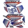 Kit Adesivos Faixas Moto Cb 250 Twister CBS 2022 Azul Jogo Adesivo Jotaesse