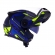 Capacete Moto Robocop Escamoteável Norisk Route FF345 Speedmax Articulado C/ Óculos E Selo Inmetro - Azul Amarelo Fosco
