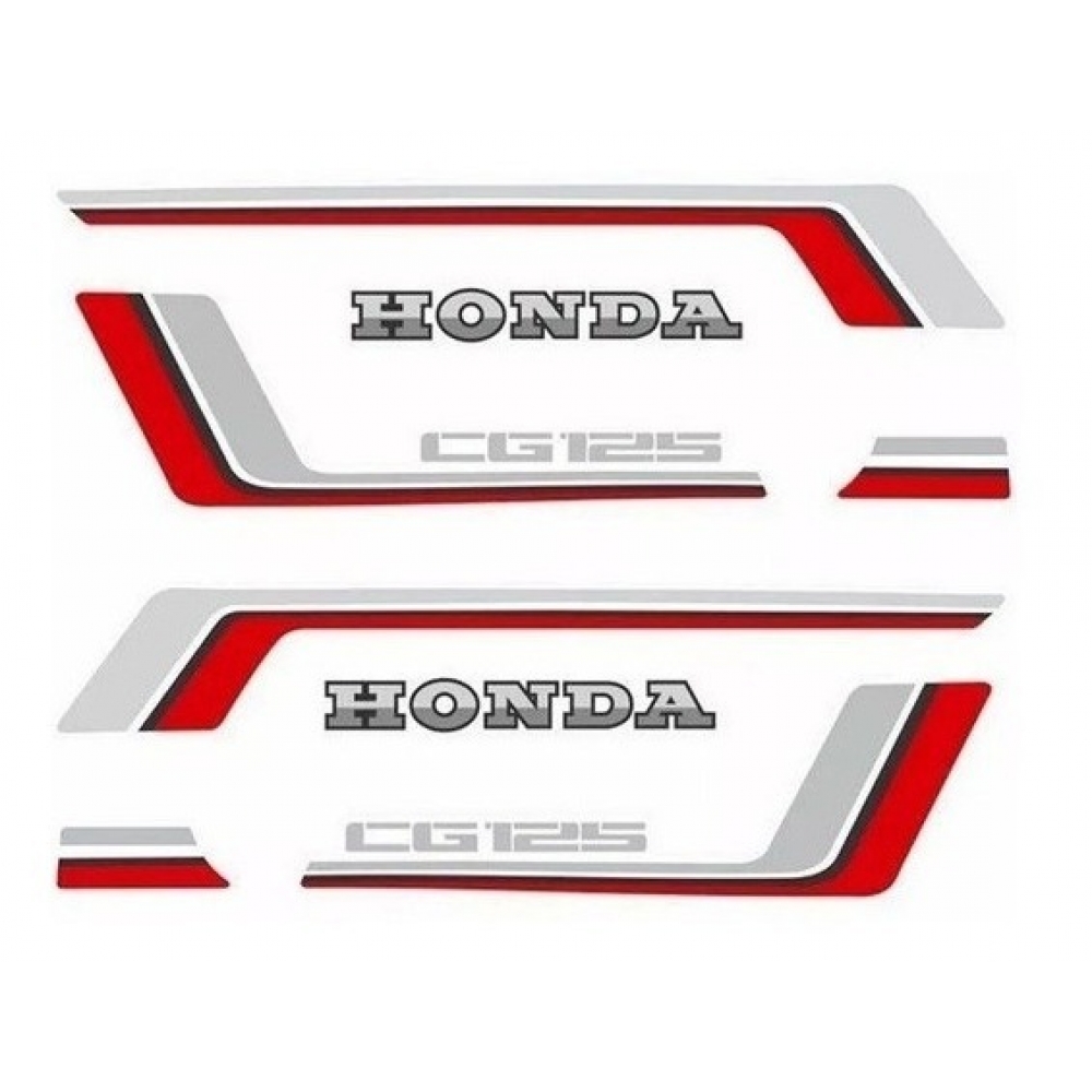 Kit Adesivos Faixas Moto Cg 125 1983 1984 Azul Jogo Adesivo - Moto Azul