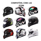 Viseira Colorida Capacete Ls2 Ff358 Ff396 Fw3 Gt Gtn Gtx Gt5 Gt2 Anti Risco Proteção UV Original LS2 - Fumê
