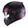 Capacete Feminino Moto Peels Icon Fast Preto Fosco Rosa Esportivo C/ Óculos Sol C/ Selo Inmetro