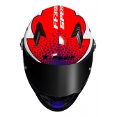 Capacete Moto Esportivo Fechado Ls2 Ff358 Classic Speedy Branco Roxo Laranja C/ Selo Inmetro