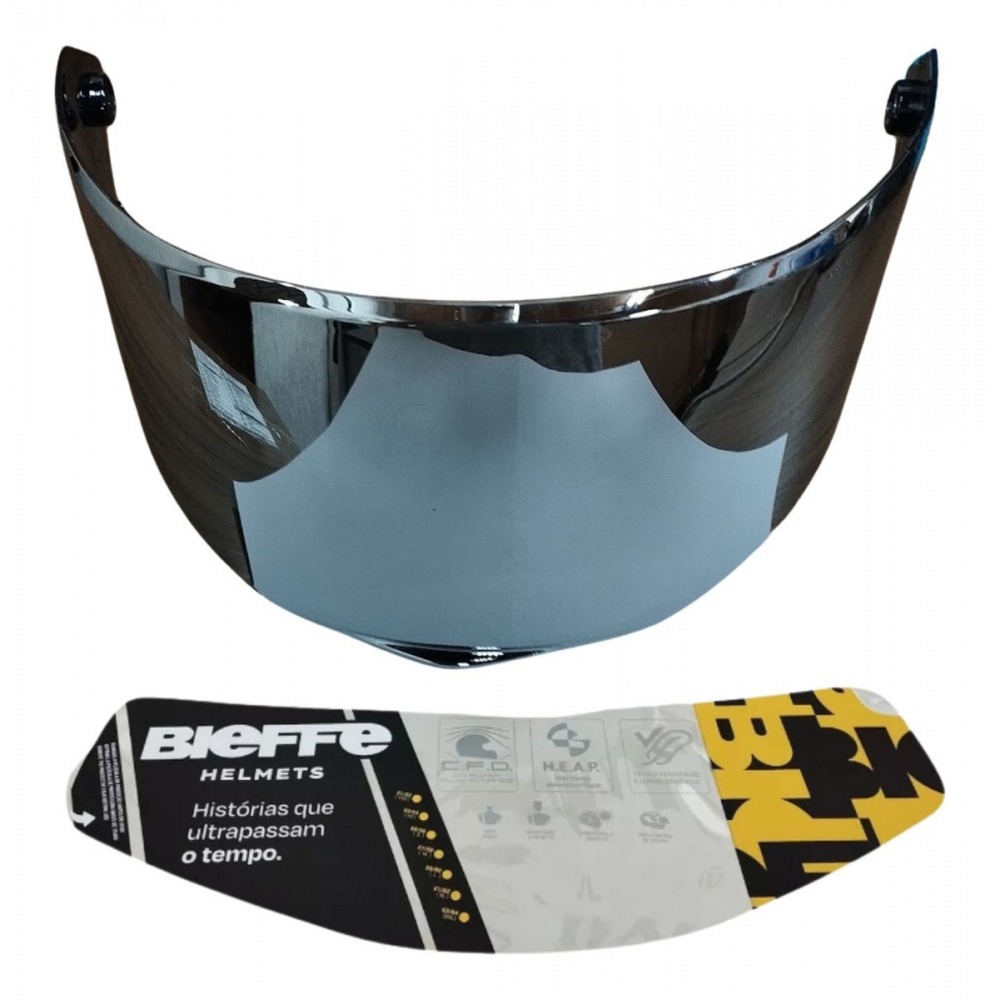 Viseira Espelhada Prata Capacete Bieffe B12 B-12 Cromada Original