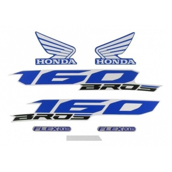 Kit Adesivos Faixas Nxr Bros 160 Esdd 2017 Azul Jogo Adesivo