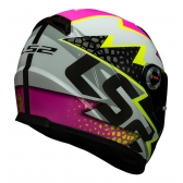 Capacete Moto Feminino Fechado Ls2 Ff358 Classic Speedy Branco Rosa C/ Selo Inmetro Lançamento