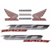 Kit Adesivos Faixa Moto Nxr Bros 160 Vermelha 2015 Jogo Adesivo