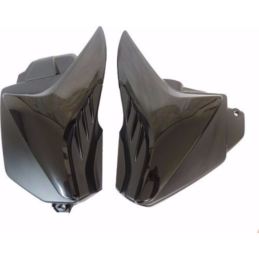 Par De Tampa Lateral Moto Honda Cg Fan 150 2011 2012 2013 Carenagem Modelo Original Preta
