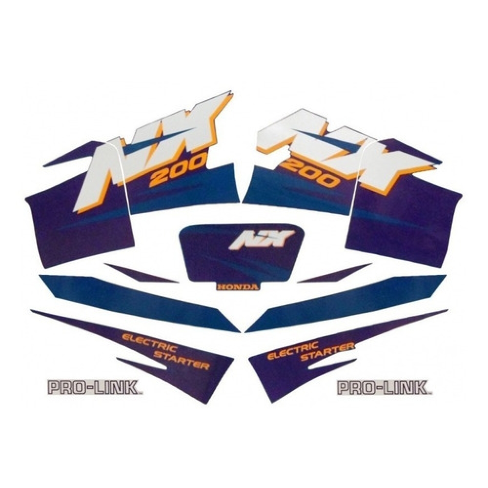 Kit Adesivos Faixa Nx 200 Azul 1996 Nx200 96 Jogo Adesivo