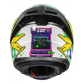 Capacete Moto LS2 FF810 Vigo Space Attack  Branco C/ Spoiler Masculino Feminino Lançamento