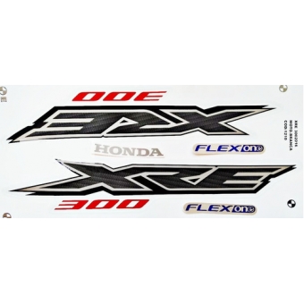 Kit Adesivo Faixa Xre 300 Branca 2016 Xre300 Jogo Adesivos
